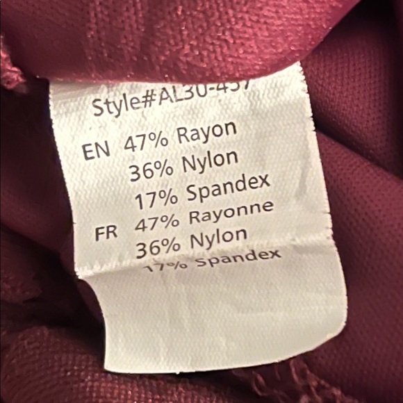 REVAMPED ~ MAROON LACY DRESS SIZE LARGE - Picture 8 of 8